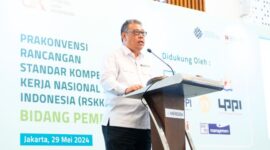 Otoritas Jasa Keuangan (OJK) menggelar Prakonvensi Rancangan Standar Kompetensi Kerja Nasional Indonesia (RSKKNI) bidang Pembiayaan di Hotel Le Méridien,  Jakarta (29/5/24).