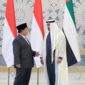 Pertemuan bilateral antara Presiden RI Prabowo Subianto dan Presiden Uni Emirat Arab (UEA) Mohammed bin Zayed Al Nahyan di Istana Kepresidenan Qasr Al Watan, Sabtu (23/112024). (Dok. Tim Komunikasi Prabowo Subianto)