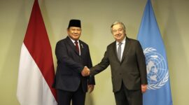 Presiden RI Prabowo Subianto melakukan pertemuan dengan Sekjen Perserikatan Bangsa-Bangsa (PBB) António Guterres.. (Dok. Tim Meida Prabowo)