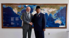 Pertemuan bilateral Presiden Indonesia Prabowo Subianto dengan Presiden Brasil Luiz Inácio Lula da Silva. (Dok. Tim Media Prabowo)